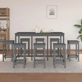 3124719 vidaXL Set mobilier de bar, 9 piese, lemn masiv de pin