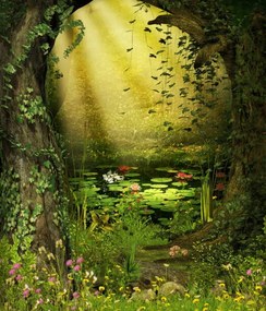 Ilustrație Enchanted Fairy Woods Pond, ratpack223