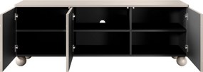 Comodă TV cu 3 uși Sonatia II 150 cm cu picioare sferice - casmir