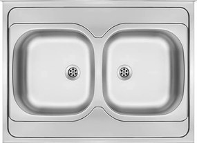 Chiuveta dubla Deante Tango inox satinat 80x60xH14 cm