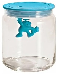 Recipient din sticlă cu capac albastru Gianni, diametru 10.5 cm - Alessi