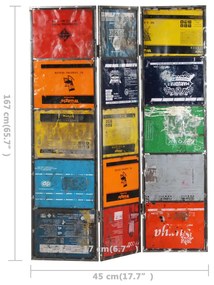 Separator de camera, multicolor, 45x17x167 cm, fier