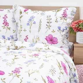 Lenjerie de pat din muselină 4Home Wildflower Harmony, 140 x 220 cm, 70 x 90 cm