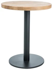 Masă de sufragerie Pedro (stejar + negru) (pentru 4 persoane). 1050751