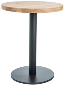 Masă de sufragerie Pedro (stejar + negru) (pentru 4 persoane). 1050753