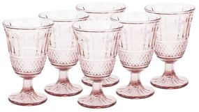 Set de pahare de vin, 6buc, 220 ml, roz, LEGACY