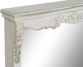 Oglindă decorativă, stil rustic vintage, culoare alb antichizat, din MDF și lemn de molid, „Spruce”