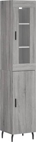 vidaXL Dulap înalt, gri sonoma, 34,5x34x180 cm, lemn prelucrat