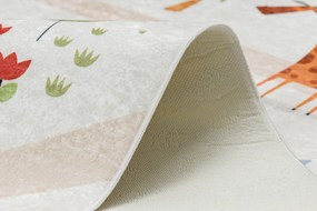 BAMBINO 1165 covor lavabil Grădină zoologică pentru copii anti-alunecare bej - SECUNDAR-COTATI PRODUSUL