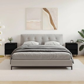 vidaXL Noptiere, 2 buc., negru, 40x35x50 cm, lemn compozit