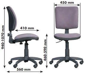 Scaun de lucru Milano II cu cotiere, verde