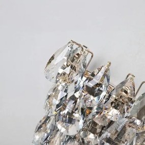 Aplica de perete metal auriu si cristale sticla BARLETTA