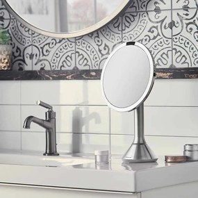 Oglindă Simplehuman cu luminozitate LED Dual reglabilă, oțel inoxidabil mat