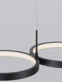 Lustra LED suspendata design modern MAGNUS R4 neagra