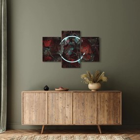 Tablou - Cerc de neon între palmieri (90x60 cm)