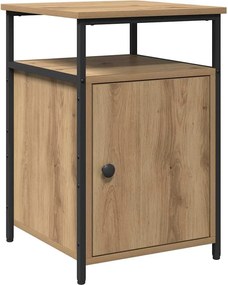 vidaXL Dulap de noapte stejar artizanal Lemn compozit