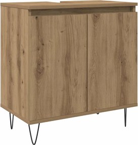 vidaXL Dulap de baie, stejar artizanal, 58x33x60 cm, lemn prelucrat