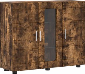 vidaXL Dulap din Lemn Stejar fumuriu 88,5 x 30,5 x 73 cm Lemn compozit