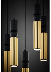 Lustră pe cablu Jupiter 2017 ALAS 5xGU10/10W/230V auriu/negru