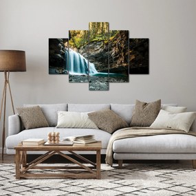 Tablou cu cascada de pădure (150x105 cm)