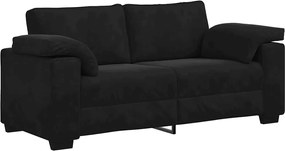vidaXL Canapea loveseat neagră 180x77x82 cm catifea