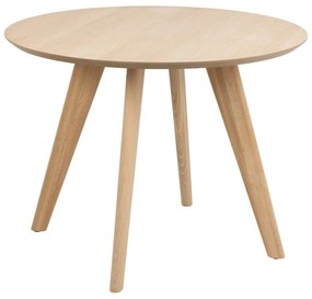 Masă de dining rotundă cu blat cu aspect de lemn de stejar ø 100 cm Townsville – Actona