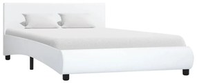 285458 vidaXL Cadru de pat, alb, 120 x 200 cm, piele ecologică