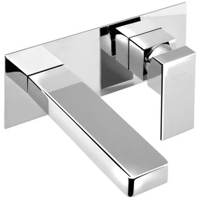 Baterie argintiu-lucios pentru chiuvetă încastrată (1 ieșire) Latus – Sapho