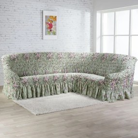 Gaico Huse elastice cu volan FIORELA verzue colţar (l. 350 - 530 cm)