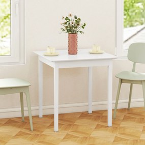 HOMCOM Masă de Bucătărie Masă Pătrată, design modern, 75 cm x 75 cm x 76 cm, Alb | Aosom Romania