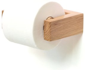 Suport de perete din lemn de stejar pentru hârtie igienică, Wireworks Mezza