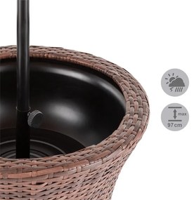 Beerboy ,masă de grădină răcitoare băutură Ø50cm Polyrattan bicolor maro