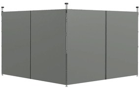 Outsunny Panouri Laterale pentru Foisor cu Usi cu Fermoar, pentru Foisoare Pliabile de 3x3(m) sau 3x6m, Gri Inchis | Aosom Romania