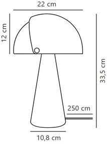 Lampă de masă DFTP by Nordlux ALIGN 1xE27/25W/230V negru