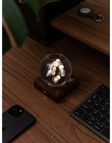 Decorațiune luminoasă maro închis cu USB Amber – Gingko
