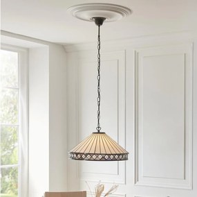 Endon 111961 - Lustru suspendat cu lanț Tiffany FARGO 3xE27/10W/230V diam. 50 cm