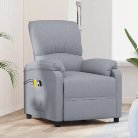 3073852 vidaXL Fotoliu de masaj electric rabatabil, gri deschis, textil