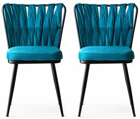 Set de scaune de sufragerie Kusakli Blue, 2 buc.
