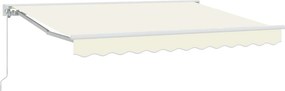 vidaXL Copertină retractabilă manuală Crem 3 x 2,5 m