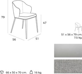 Scaun tapitat design italian Mink