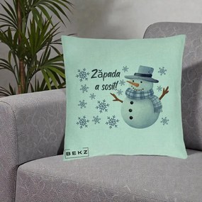Perna Decorativa Zapada a Sosit Om de Zapada, 40x40 cm, Verde Menta, Husa Detasabila, Perna Inclusa, BEKZ®