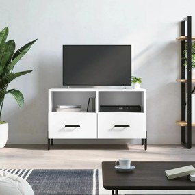 Comoda TV, alb, 80x36x50 cm, lemn prelucrat