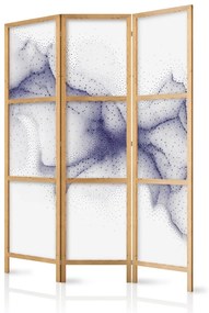 Paravan japonez - Cosmic dots - a subtle abstraction of dark blue dots on a white background
