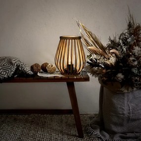 Lampă LED decorativă de masă Solight WO3106 LED/2xAA bambus