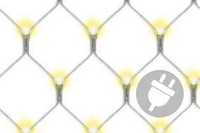 Plasă luminoasă LED de Crăciun - 3 x 3 m, 128 diode,alb cald