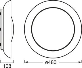 Osram -LED Plafonieră LED dimabilă PLATE LED/45W/230V Ø 48 cm verde