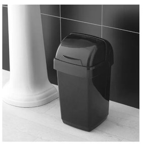 Coș de gunoi Addis Roll Top, 22,5 x 23 x 42,5 cm, negru