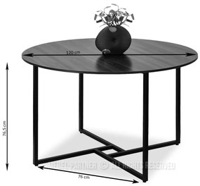 Masă de sufragerie Bird (stejar + negru). 1111740