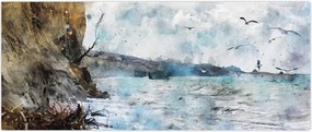 Tablou - Recif, acuarelă (120x50 cm)