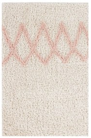 Covor roz/crem lavabil/țesut manual din bumbac 120x160 cm Atlas Natural – Lorena Canals